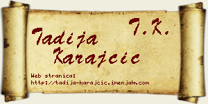 Tadija Karajčić vizit kartica